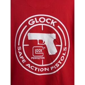 Mens GLOCK Hand Gun Red Graphic Hoodies Sweatshirt Size XL NWOT